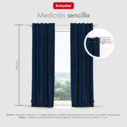 Schuette® Verdunkelungs-Vorhang Gardine mit Tunnelband nach Maß ● Millenium Velvet Kollektion: Royal Blue (Blau) ● 1 Stück ● Knitterfrei Pflegeleicht Thermo Blickdicht & stark Abdunkelnd