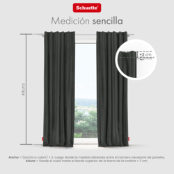 Schuette® Verdunkelungs-Vorhang Gardine mit Tunnelband nach Maß ● Millenium Velvet Kollektion: Dark Shadow (Grau) ● 1 Stück ● Knitterfrei Pflegeleicht Thermo Blickdicht & stark Abdunkelnd