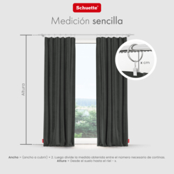 Schuette® Verdunkelungs-Vorhang Gardine mit Tunnelband nach Maß ● Millenium Velvet Kollektion: Dark Shadow (Grau) ● 1 Stück ● Knitterfrei Pflegeleicht Thermo Blickdicht & stark Abdunkelnd
