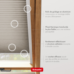 Schuette® Dachfenster Wabenplissee nach Maß • Thermo x Honey Kollektion: Truffle Dust (Taupe) • Profilfarbe: Anthrazit