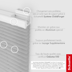 Schuette® Dachfenster Plissee nach Maß • Dolomite Kollektion: Storm Gray (Grau) • Profilfarbe: Silber