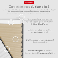 Schuette® Wabenplissee ohne Bohren nach Maß • Klebehalter & Schraubhalter 2in1 Set "Letsbond" • Honey Kollektion: The Dune (Beige) • Profilfarbe: Anthrazit