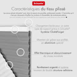 Schuette® Wabenplissee ohne Bohren nach Maß • Klebehalter & Schraubhalter 2in1 Set "Letsbond" • Honey Kollektion: Silver Mist (Grau) • Profilfarbe: Walnuss