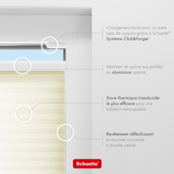 Schuette® Wabenplissee ohne Bohren nach Maß • Klebehalter & Schraubhalter 2in1 Set "Letsbond" Transparent • Thermo x Honey Kollektion: Butterlight (Beige) • Profilfarbe: Eiche