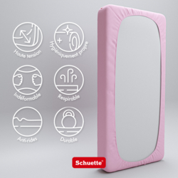 Caractéristiques du drap-housse : infroissable, respirant et hygiénique