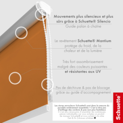 Schuette® Verdunkelungsrollo ohne Bohren & mit Bohren 2in1 nach Maß ● Kollektion Thermo Blackout: Tangerine Touch (Orange) ● Profilfarbe: Grau