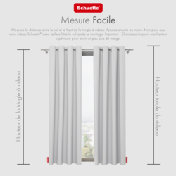 Schuette® Verdunkelungs-Vorhang Gardine mit Tunnelband nach Maß ● Century Black Kollektion: Misty White (Weiß-Grau) ● 1 Stück ● Knitterfrei Pflegeleicht Thermo Blickdicht & stark Abdunkelnd