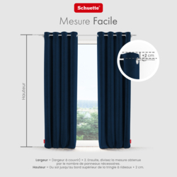 Schuette® Verdunkelungs-Vorhang Gardine mit Ösen nach Maß ● Millenium Velvet Kollektion: Royal Blue (Blau) ● 1 Stück ● Knitterfrei Pflegeleicht Thermo Blickdicht & stark Abdunkelnd