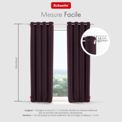 Schuette® Verdunkelungs-Vorhang Gardine mit Ösen nach Maß ● Millenium Velvet Kollektion: Plum (Purple) ● 1 Stück ● Knitterfrei Pflegeleicht Thermo Blickdicht & stark Abdunkelnd