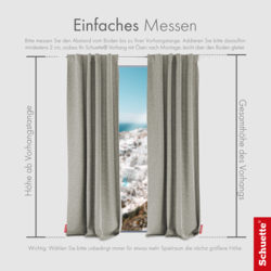 Schuette® Verdunkelungs-Vorhang Gardine mit Tunnelband nach Maß ● Millenium Velvet Kollektion: Grey Goose (Beige) ● 1 Stück ● Knitterfrei Pflegeleicht Thermo Blickdicht & stark Abdunkelnd
