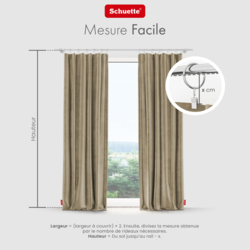 Schuette® Verdunkelungs-Vorhang Gardine mit Tunnelband nach Maß ● Millenium Velvet Kollektion: Brown Teddy (Beige) ● 1 Stück ● Knitterfrei Pflegeleicht Thermo Blickdicht & stark Abdunkelnd
