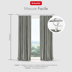 Schuette® Verdunkelungs-Vorhang Gardine mit Tunnelband nach Maß ● Millenium Velvet Kollektion: Umber Gray (Grau) ● 1 Stück ● Knitterfrei Pflegeleicht Thermo Blickdicht & stark Abdunkelnd