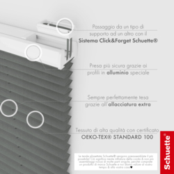 Schuette® Dachfenster Plissee nach Maß • Melange Kollektion: Black Pearl (Schwarz) • Profilfarbe: Eiche