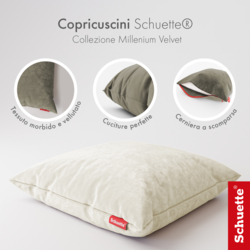 Caratteristiche delle fodere per cuscini decorativi Schuette: tessuto, cuciture e cerniera