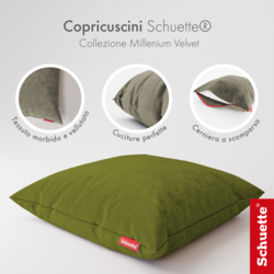 Caratteristiche delle fodere per cuscini decorativi Schuette: tessuto, cuciture e cerniera
