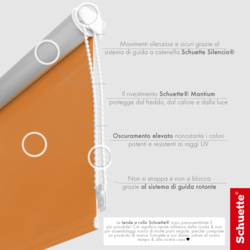 Schuette® Verdunkelungsrollo ohne Bohren & mit Bohren 2in1 nach Maß ● Kollektion Thermo Blackout: Tangerine Touch (Orange) ● Profilfarbe: Grau