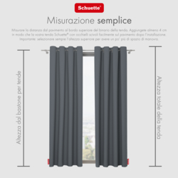 Schuette® Verdunkelungs-Vorhang Gardine mit Ösen nach Maß ● Century Black Kollektion: Shadow Touch (Grau) ● 1 Stück ● Knitterfrei Pflegeleicht Thermo Blickdicht & stark Abdunkelnd