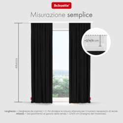 Schuette® Verdunkelungs-Vorhang Gardine mit Tunnelband nach Maß ● Millenium Velvet Kollektion: Black Swan (Schwarz) ● 1 Stück ● Knitterfrei Pflegeleicht Thermo Blickdicht & stark Abdunkelnd