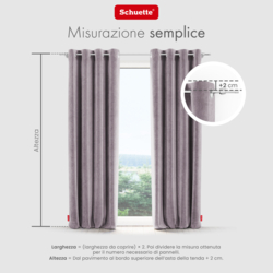 Schuette® Verdunkelungs-Vorhang Gardine mit Ösen nach Maß ● Millenium Velvet Kollektion: Purple Grape (Lila) ● 1 Stück ● Knitterfrei Pflegeleicht Thermo Blickdicht & stark Abdunkelnd