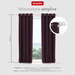 Schuette® Verdunkelungs-Vorhang Gardine mit Ösen nach Maß ● Millenium Velvet Kollektion: Plum (Purple) ● 1 Stück ● Knitterfrei Pflegeleicht Thermo Blickdicht & stark Abdunkelnd