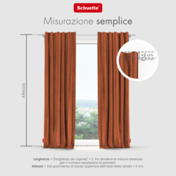 Schuette® Verdunkelungs-Vorhang Gardine mit Tunnelband nach Maß ● Millenium Velvet Kollektion: Marmalade (Orange) ● 1 Stück ● Knitterfrei Pflegeleicht Thermo Blickdicht & stark Abdunkelnd