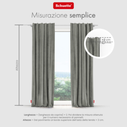 Schuette® Verdunkelungs-Vorhang Gardine mit Tunnelband nach Maß ● Millenium Velvet Kollektion: Umber Gray (Grau) ● 1 Stück ● Knitterfrei Pflegeleicht Thermo Blickdicht & stark Abdunkelnd