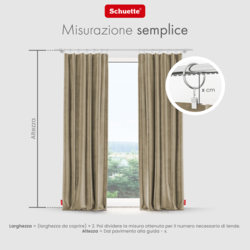 Schuette® Verdunkelungs-Vorhang Gardine mit Tunnelband nach Maß ● Millenium Velvet Kollektion: Brown Teddy (Beige) ● 1 Stück ● Knitterfrei Pflegeleicht Thermo Blickdicht & stark Abdunkelnd