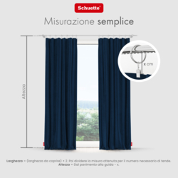 Schuette® Verdunkelungs-Vorhang Gardine mit Tunnelband nach Maß ● Millenium Velvet Kollektion: Royal Blue (Blau) ● 1 Stück ● Knitterfrei Pflegeleicht Thermo Blickdicht & stark Abdunkelnd