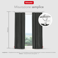 Schuette® Verdunkelungs-Vorhang Gardine mit Tunnelband nach Maß ● Millenium Velvet Kollektion: Dark Shadow (Grau) ● 1 Stück ● Knitterfrei Pflegeleicht Thermo Blickdicht & stark Abdunkelnd
