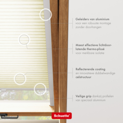 Schuette® Dachfenster Wabenplissee nach Maß • Thermo x Honey Kollektion: Butterlight (Beige) • Profilfarbe: Eiche