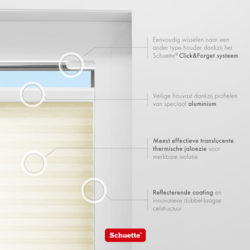 Schuette® Wabenplissee ohne Bohren nach Maß • Klebehalter & Schraubhalter 2in1 Set "Letsbond" Transparent • Thermo x Honey Kollektion: Butterlight (Beige) • Profilfarbe: Eiche