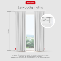 Schuette® Verdunkelungs-Vorhang Gardine mit Tunnelband nach Maß ● Century Black Kollektion: Misty White (Weiß-Grau) ● 1 Stück ● Knitterfrei Pflegeleicht Thermo Blickdicht & stark Abdunkelnd