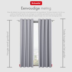 Schuette® Verdunkelungs-Vorhang Gardine mit Ösen nach Maß ● Century Black Kollektion: Fine Platinium (Silber) ● 1 Stück ● Knitterfrei Pflegeleicht Thermo Blickdicht & stark Abdunkelnd