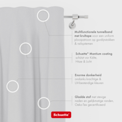 Schuette® Verdunkelungs-Vorhang Gardine mit Tunnelband nach Maß ● Century Black Kollektion: Misty White (Weiß-Grau) ● 1 Stück ● Knitterfrei Pflegeleicht Thermo Blickdicht & stark Abdunkelnd