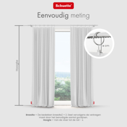 Schuette® Verdunkelungs-Vorhang Gardine mit Tunnelband nach Maß ● Century Black Kollektion: Misty White (Weiß-Grau) ● 1 Stück ● Knitterfrei Pflegeleicht Thermo Blickdicht & stark Abdunkelnd