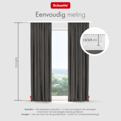 Schuette® Verdunkelungs-Vorhang Gardine mit Tunnelband nach Maß ● Millenium Velvet Kollektion: Great Wolf (Grau) ● 1 Stück ● Knitterfrei Pflegeleicht Thermo Blickdicht & stark Abdunkelnd