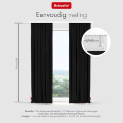 Schuette® Verdunkelungs-Vorhang Gardine mit Tunnelband nach Maß ● Millenium Velvet Kollektion: Black Swan (Schwarz) ● 1 Stück ● Knitterfrei Pflegeleicht Thermo Blickdicht & stark Abdunkelnd