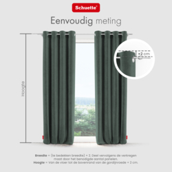 Schuette® Verdunkelungs-Vorhang Gardine mit Ösen nach Maß ● Millenium Velvet Kollektion: Isle of Pines (Dunkelgrün) ● 1 Stück ● Knitterfrei Pflegeleicht Thermo Blickdicht & stark Abdunkelnd