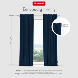 Schuette® Verdunkelungs-Vorhang Gardine mit Tunnelband nach Maß ● Millenium Velvet Kollektion: Royal Blue (Blau) ● 1 Stück ● Knitterfrei Pflegeleicht Thermo Blickdicht & stark Abdunkelnd