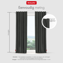 Schuette® Verdunkelungs-Vorhang Gardine mit Tunnelband nach Maß ● Millenium Velvet Kollektion: Dark Shadow (Grau) ● 1 Stück ● Knitterfrei Pflegeleicht Thermo Blickdicht & stark Abdunkelnd