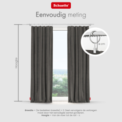 Schuette® Verdunkelungs-Vorhang Gardine mit Tunnelband nach Maß ● Millenium Velvet Kollektion: Great Wolf (Grau) ● 1 Stück ● Knitterfrei Pflegeleicht Thermo Blickdicht & stark Abdunkelnd