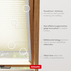 Schuette® Dachfenster Wabenplissee nach Maß • Thermo x Honey Kollektion: Butterlight (Beige) • Profilfarbe: Eiche