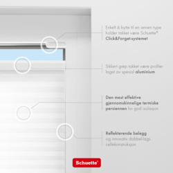 Schuette® Wabenplissee ohne Bohren nach Maß • Klebehalter & Schraubhalter 2in1 Set "Letsbond" • Thermo x Honey Kollektion: Coconut Kiss (Weiß) • Profilfarbe: Weiß