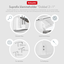 Schuette® Plissee mit Bohren nach Maß • Suprafix "Double 2in1" Schraub- & Klemmhalter • Thermo Kollektion: Sandstone (Beige) • Profilfarbe: Weiß