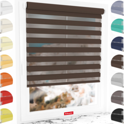 Schuette måltilpasset dag- og natt-rullegardin montert på vinduet