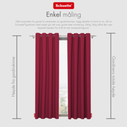Schuette® Verdunkelungs-Vorhang Gardine mit Ösen nach Maß ● Century Black Kollektion: Fire Dance (Rot) ● 1 Stück ● Knitterfrei Pflegeleicht Thermo Blickdicht & stark Abdunkelnd