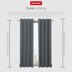 Schuette® Verdunkelungs-Vorhang Gardine mit Ösen nach Maß ● Century Black Kollektion: Shadow Touch (Grau) ● 1 Stück ● Knitterfrei Pflegeleicht Thermo Blickdicht & stark Abdunkelnd