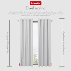 Schuette® Verdunkelungs-Vorhang Gardine mit Tunnelband nach Maß ● Century Black Kollektion: Misty White (Weiß-Grau) ● 1 Stück ● Knitterfrei Pflegeleicht Thermo Blickdicht & stark Abdunkelnd