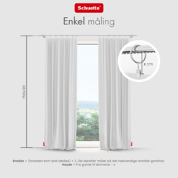 Schuette® Verdunkelungs-Vorhang Gardine mit Tunnelband nach Maß ● Century Black Kollektion: Misty White (Weiß-Grau) ● 1 Stück ● Knitterfrei Pflegeleicht Thermo Blickdicht & stark Abdunkelnd