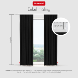Schuette® Verdunkelungs-Vorhang Gardine mit Tunnelband nach Maß ● Millenium Velvet Kollektion: Black Swan (Schwarz) ● 1 Stück ● Knitterfrei Pflegeleicht Thermo Blickdicht & stark Abdunkelnd